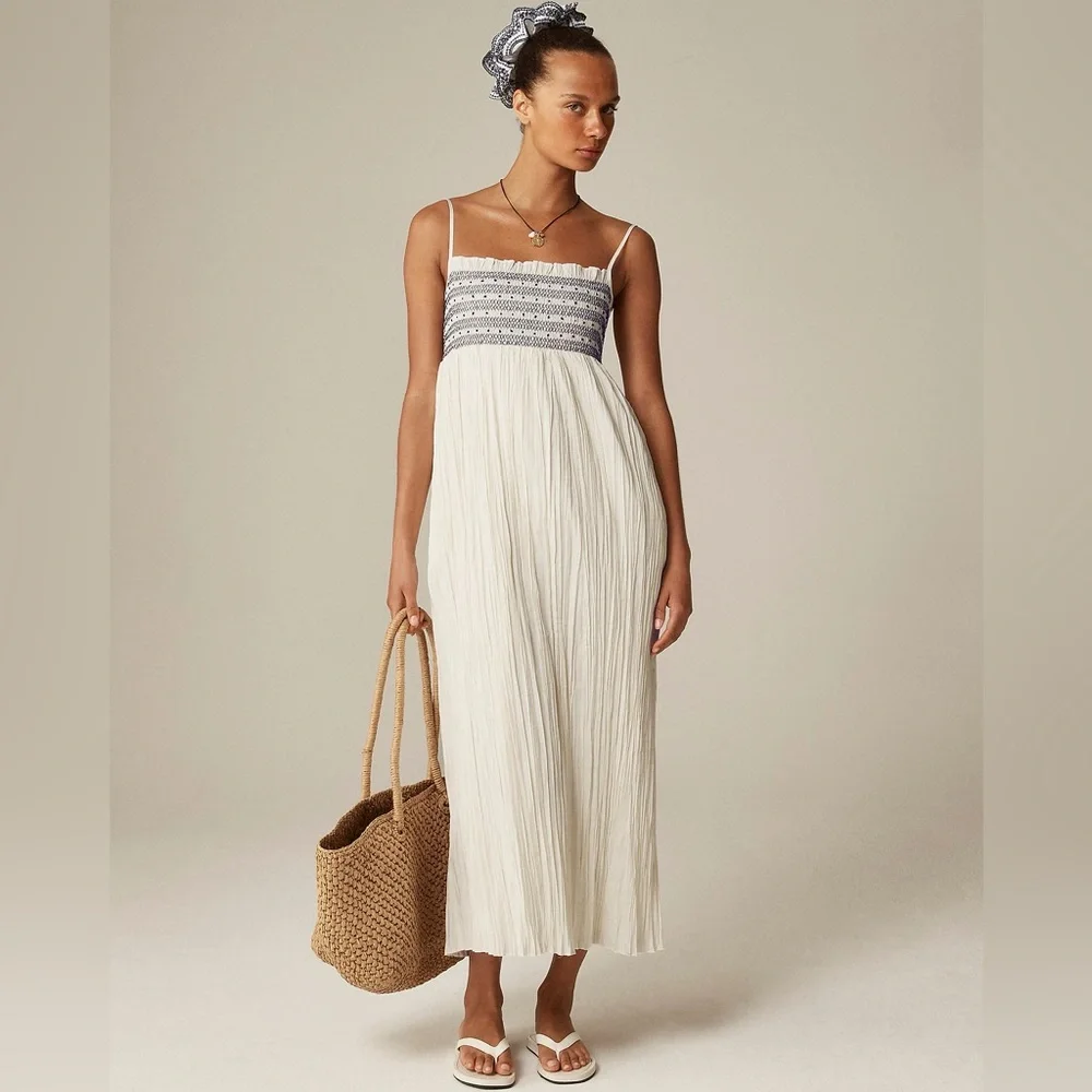 J. Crew Catania Crinkled Dress NWT S - Picture 2 of 7